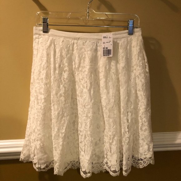 NEW Forever 21 white lace skirt - Picture 3 of 6